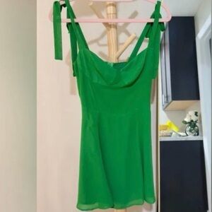Reformation Niara Dress in Green, brand new, never worn.